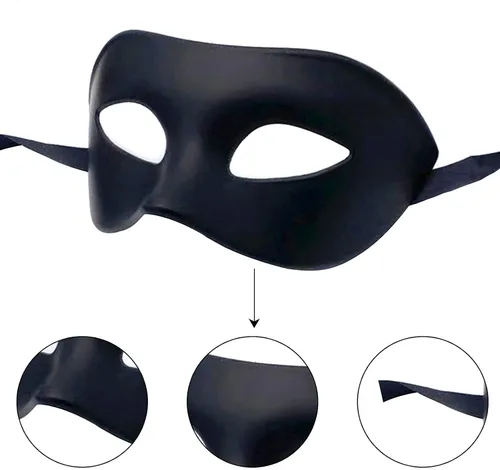 Vista 3 de Máscara de hombre y mujer, para fiesta veneciana, griega, romana, Mardi Gras, máscaras de media cara, estilo mitológico griego, apta para Halloween