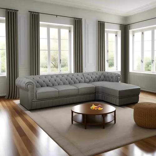Vista 11 de Sofá seccional en forma de L, conjunto de sofás de Cuero, sofá grande de piel de vaca con sillón reclinable a la izquierda, adecuado para oficina