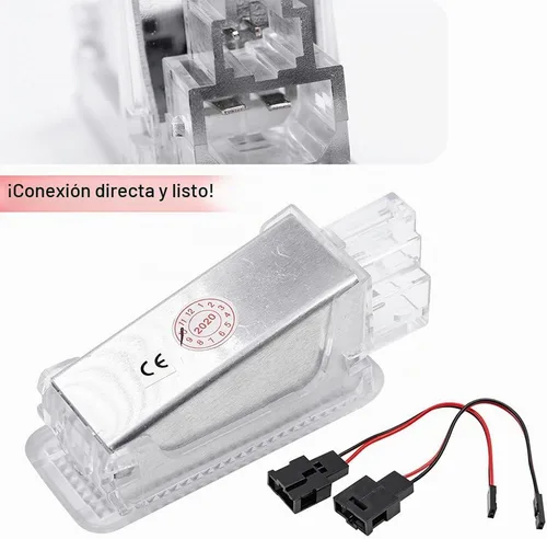 Vista 4 de Golf GTI MK5 MK6 Luces de Proyector de Cortesía Led para Puerta de VW Touareg Tigvan Eos Passat B5 B6 CC Golf 4/5/6 Sharan Beetle Luz Azul LED