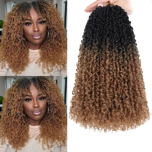 Vista 50 de COOKOO 6 pulgadas 8 paquetes Cabello de Ganchillo Pre-enrollado Yanky Twist para Mujeres Negro Natural Mini Passion Twists Pre-retorcido Cabello