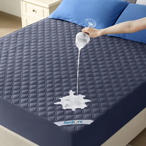 Vista 20 de BEDLORE Protector de colchón impermeable, sin ruido, tamaño individual XL, con bolsillo profundo ajustado de hasta 6 a 15 pulgadas, funda de colchón