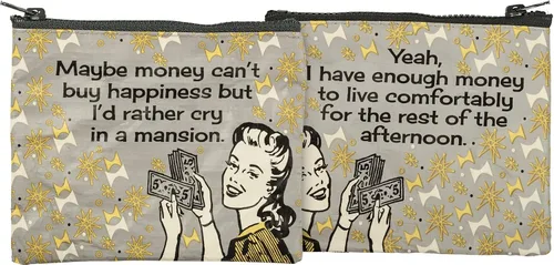 Vista 3 de Cartera con cremallera suficiente dinero para vivir cómodamente, Retro