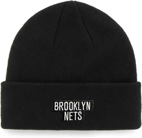 Vista 3 de Outerstuff NBA Kids Youth 8-20 Primary Logo Wordmark Sport Knit Cold Weather Cuffed Beanie Hat Brooklyn Nets