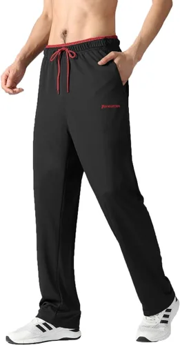 Vista 47 de Pantalones deportivos para hombre con bolsillos con cremallera, pantalones deportivos ligeros, pantalones de entrenamiento holgados atléticos
