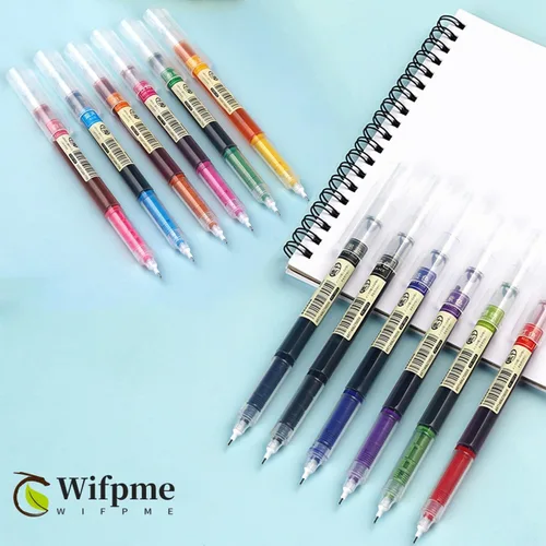 Vista 4 de 12 bolígrafos de gel de secado rápido de colores, bolígrafos de gel de agarre cómodo de 0,5 mm de punta fina, tinta de gel multicolor, bolígrafo