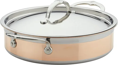 Vista 12 de Hestan - Colección CopperBond - Sartén de cobre 100% puro, compatible con placas de inducción, 2 cuartos de galón