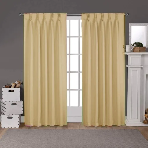 Vista 16 de EcoDrapes Panel de cortina y cortinas opacas plisadas de doble pellizco (2 paneles de tamaño combinado, chocolate oscuro, 42 x 108 pulgadas)