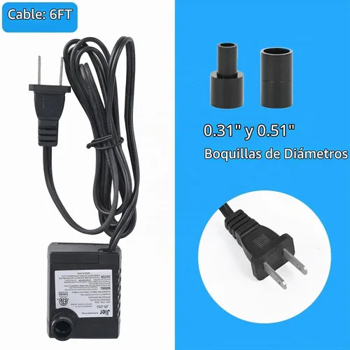 Vista 6 de BARST Mini bomba de agua sumergible de 40 GPH con cable de alimentación