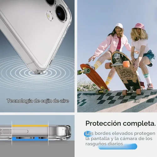 Vista 7 de Spigen Ultra Hybrid diseñado para funda de Galaxy S24 (2024) [antiamarilleamiento], [protección de grado militar] - cristal transparente