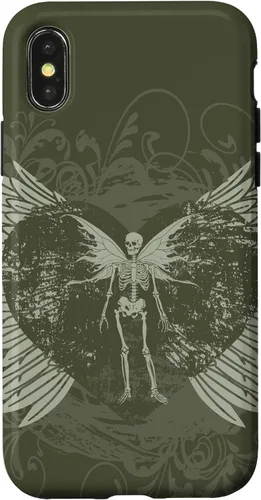 Vista 5 de Y2K Grunge Aesthetic Alt Goth Fairy Skeleton Wings Case for iPhone 17