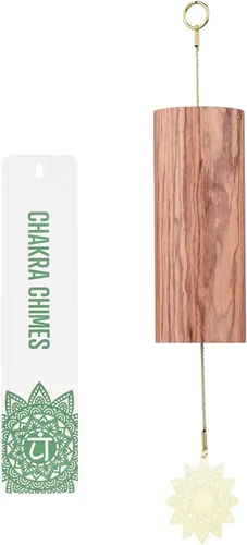 Vista 11 de Campanillas de Chakra de Bambú Natural Campanillas de Viento Meditación Cuerda Campanilla de Viento Campana de Viento para Decoración del Hogar Zen