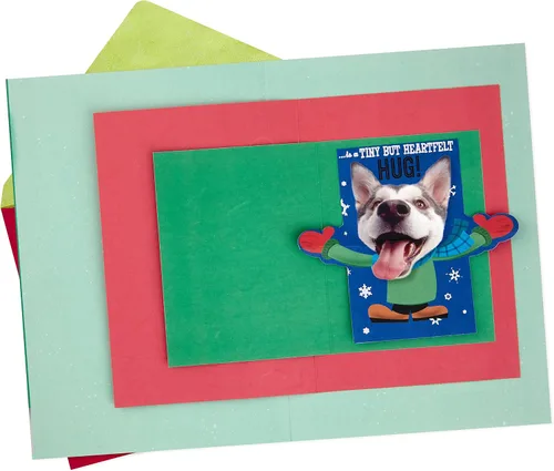 Vista 4 de Hallmark Tarjeta de Navidad (perro juguetón, diseño interior de tarjeta)