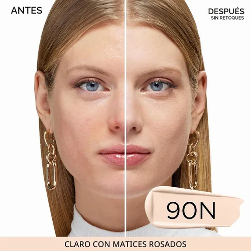 Vista 2 de Lancôme Teint Idole Ultra Wear Natural Matte Foundation - Base mate natural, de larga duración, cobertura media a completa, acabado natural, fórmula