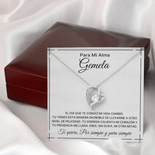 Vista 4 de Collar Para Mi Alma Gemela En Espanol - Regalo Para El 14 De Febrero Para Mujer, Regalos Para Mama E Hija, Regalo De Graduación Para Hijo, Pulseras