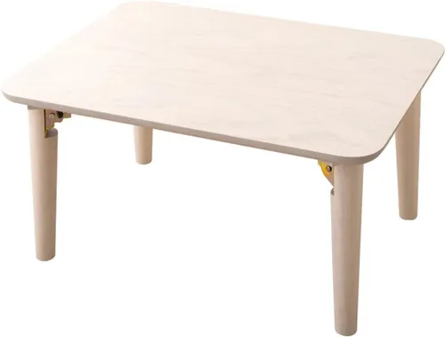 Vista 20 de EMOOR Mesa auxiliar plegable de madera rectangular mediana (17.7 x 31.5 pulgadas), gris claro, mesa baja para sentarse en el suelo, espacio pequeño
