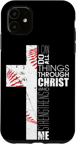 Vista 8 de Fundas de teléfono de béisbol para adolescentes y niños, entrenadores, cristianos, cruz, regalos para iPhone 17
