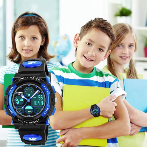 Vista 6 de ATIMO - Reloj infantil LED multifuncional e impermeable, regalos para niños