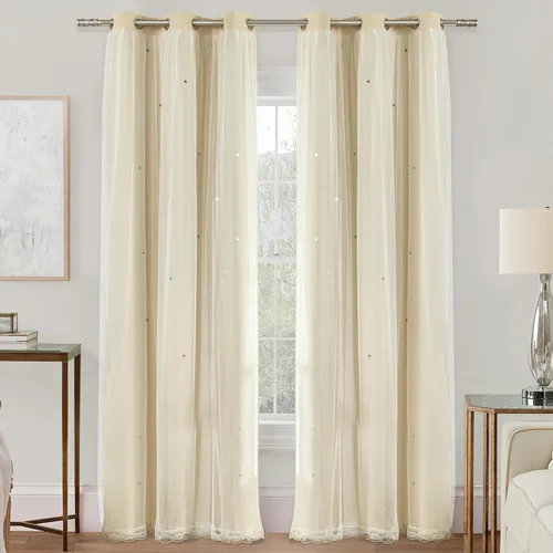 Vista 96 de XiDi - Cortinas para decoración de dormitorio Beige34/54/1