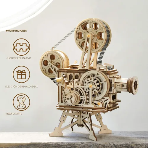 Vista 6 de ROKR Rompecabezas de Madera 3D Vitascope para Adultos - Kits de Construcción de Modelos Construcción Mecánica para Adultos para Construir