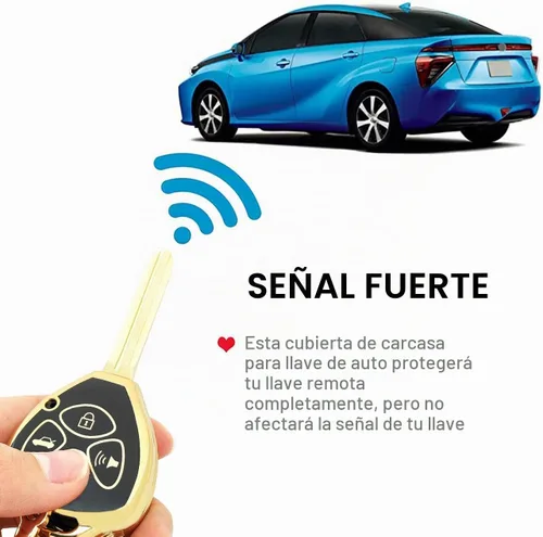 Vista 4 de Funda para llavero para Toyota Camry Rav4 2005-2010 Scion TC 2007-2013 Yaris Avalon 2008-2013 Corolla Venza (negro)