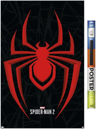 Vista 17 de Trends International Marvel's Spider-Man 2 - Póster de pared con icono de Miles Morales, 22.4 pulgadas de largo x 14.7 pulgadas de ancho, versión