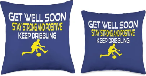 Vista 3 de DesignsByKelley Best Wishes Fast Recovery Gifts Get Well Soon - Almohada de baloncesto para niños, niñas, adolescentes, atletas, 15.7 x 15.7 in