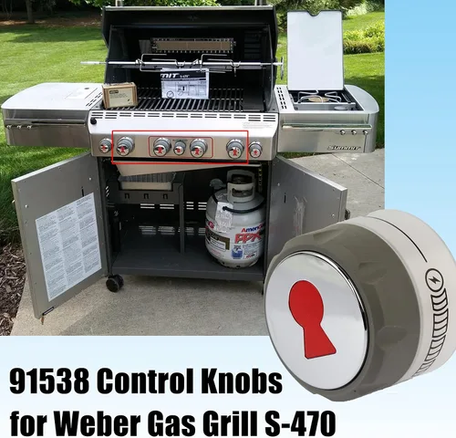 Vista 6 de 91538 Perillas de control iluminadas, paquete de 2 para parrillas Weber Summit Compatible con E-470, E-670, S-460, S-470, S-660, S-670, etc.