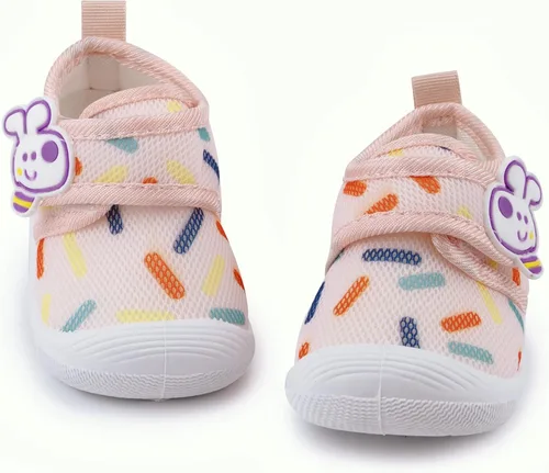 Vista 5 de WILLFUN Toddler Squeaky Shoes Baby Boy Girl First-Walking Sneakers Infant Soft Sole Little Kid Trainers for 0-3-Year-old First Walkers