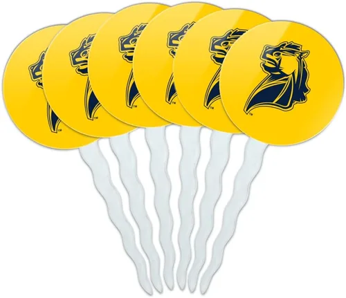 Vista 199 de Abilene Christian - Juego de 6 palillos para cupcakes con logotipo secundario