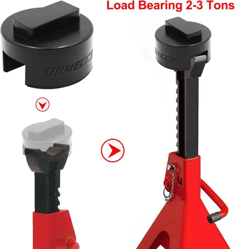 Vista 13 de Adaptador Universal para Gato BMW y Mini - Protector de Riel del Bastidor con Almohadilla de Gato Cuadrada de Goma Ranurada de Poliuretano