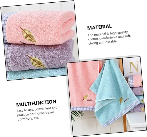 Vista 2 de UPKOCH Toalla de cara bordada Toallas decorativas Toalla de baño de microfibra Toallas de baño decorativas Toallas de cocina Toallas de cocina
