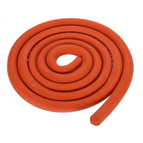 Vista 18 de uxcell Varilla de espuma de 3.28 pies, relleno de junta sólida en forma de D de 0.24 x 0.24 pulgadas, tira de sellado de espuma para protector