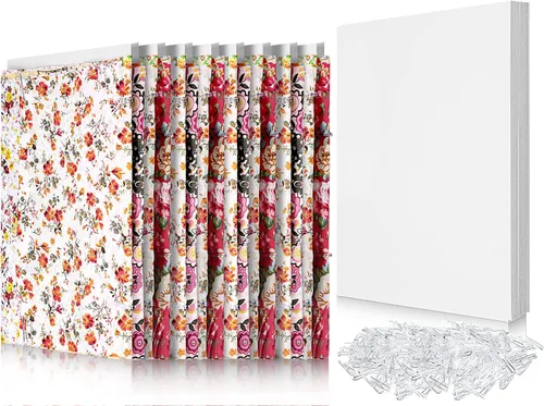 Vista 9 de Teling Tableros de cómics de 7.5 x 10.5 pulgadas, tablero de respaldo de tela y clips de cocodrilo de plástico en forma de U, tablero de póster
