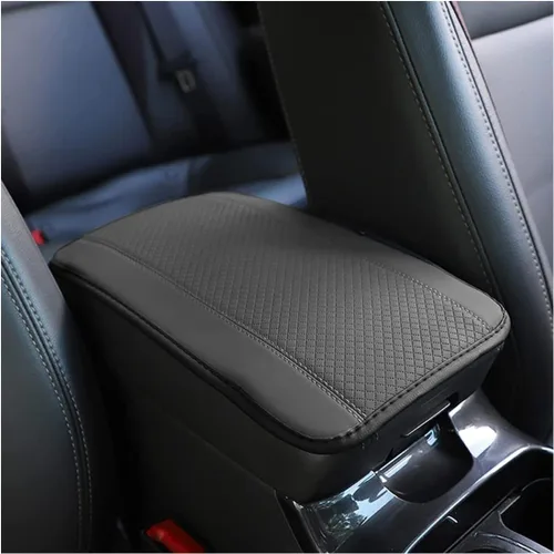 Vista 17 de Ziciner Almohadilla de cuero para reposabrazos de consola central de automóvil, protector impermeable de PU para caja de asiento de automóvil