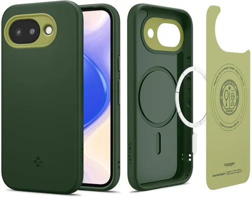 Vista 13 de Spigen para Pixel 9a, Funda Nano Pop MagFit (2025) [Compatible con accesorios MagSafe] - Negro y sésamo (2025)