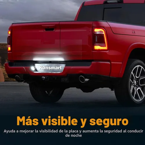 Vista 8 de KanSmart - Luz LED de matrícula para Dodge Ram 1500 2500 3500 2003-2018 OE 55078095AA, 6000K white, smoke lens, rear bumper tag lamp assembly
