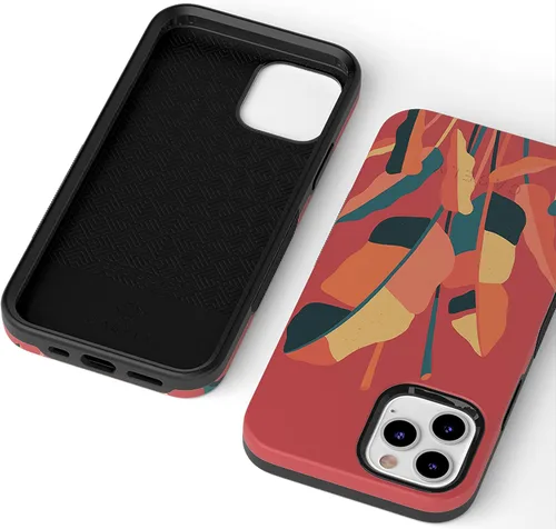 Vista 7 de Casely Funda para iPhone 11 Pro Max Let it Grow Banana Leaf Floral Diseño protector audaz