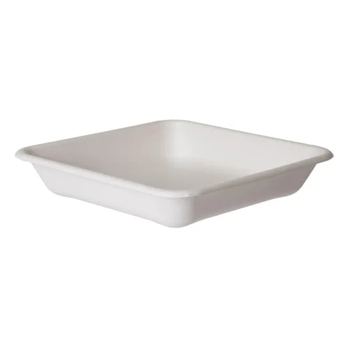 Vista 2 de Eco-Products - Contenedores compostables de 5 pulgadas para llevar, tapas de cúpula verde transparente, caja de 400, se adapta a cajas cuadradas