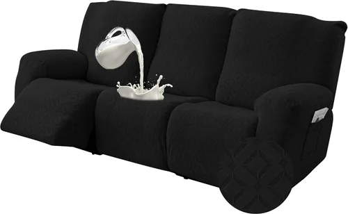 Vista 52 de Gennia Funda Impermeable para Silla Reclinable, Fundas Elásticas para Sofá Reclinable con Bolsillos, Fundas Lavables para Silla Reclinable Lazy Boy