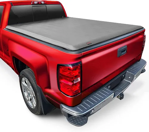 Vista 10 de MaxMate - Funda suave de cuatro pliegues para tonneau de camioneta, compatible con Chevy Silverado GMC Sierra 1500 2007-2013