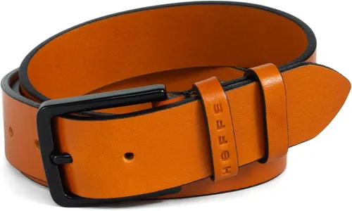 Vista 2 de HoffeBelts Cinturón de cuero de grano completo hecho a mano para hombre, estilo casual, cinturón de cuero personalizado en caja de regalo