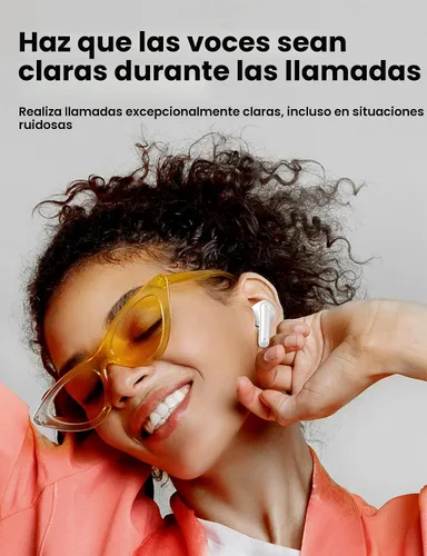 Vista 5 de Auriculares inalámbricos estéreo con graves Bluetooth 5.3, tiempo de reproducción de 48 horas, pantalla LED en el oído con micrófono, IPX7