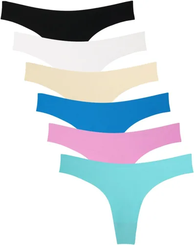 Vista 9 de Wealurre Tanga de microfibra de cintura baja para mujer sin costuras invisible