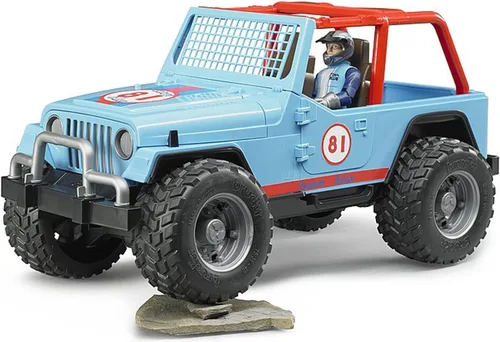 Vista 3 de Bruder Jeep Cross Country Racer Vehículo con conductor Azul
