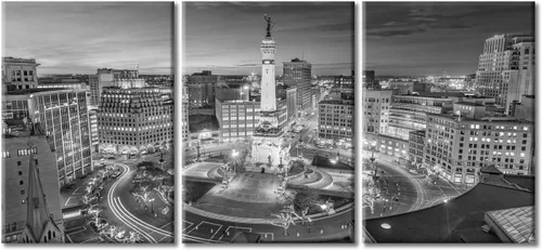 Vista 12 de TUMOVO Cuadros de la ciudad de Nueva York, arte de pared en blanco y negro, 3 paneles, rascacielos del centro de América, impresiones artísticas