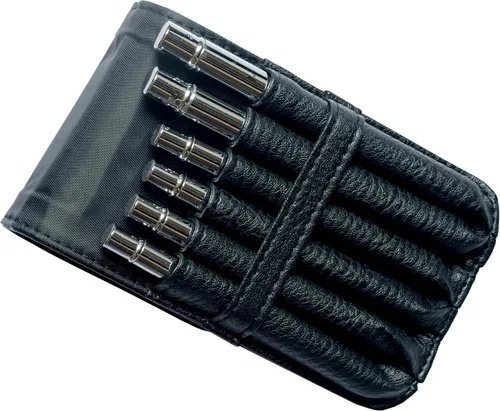 Vista 5 de 873Round - Pinceles de pintura profesionales para acuarela, 6 piezas, ardilla sintética, pelo mixto, juego de pinceles de bolsillo de viaje