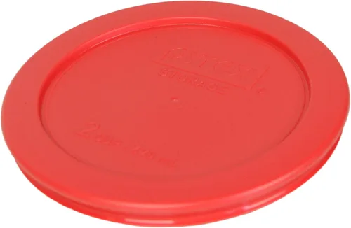 Vista 3 de Recipientes de vidrio, Pyrex, con tapa para almacenamiento de alimentos, Rojo Tempered Containers BPA Free Covers Nesting Design