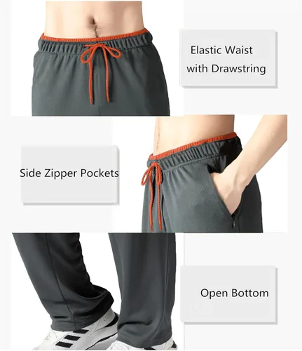Vista 57 de Pantalones deportivos para hombre con bolsillos con cremallera, pantalones deportivos ligeros, pantalones de entrenamiento holgados atléticos