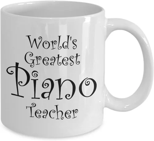 Vista 2 de Taza de regalo para profesores de piano, hombres, mujeres, compañeros de trabajo, las tazas de café son el mejor regalo para profesores de piano