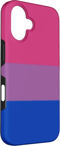 Vista 3 de Funda de colores de la bandera del orgullo bisexual para iPhone 16